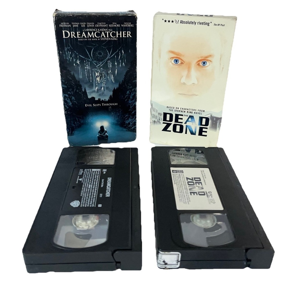 Stephen King‎ 2 VHS Lot Dreamcatcher & Dead Zone Horror Thriller Movies